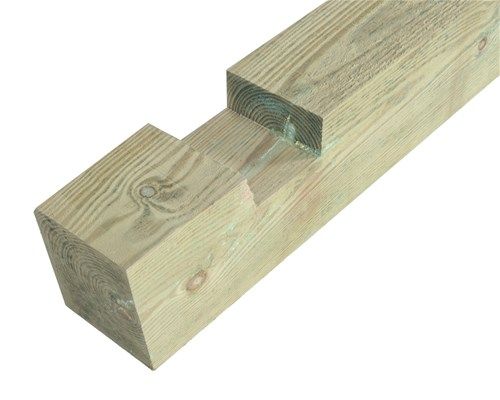 Traditional Featherboard Fence Post - Morticed 125mm x 100mm