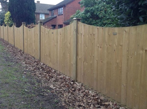 concave featherboard fence panels