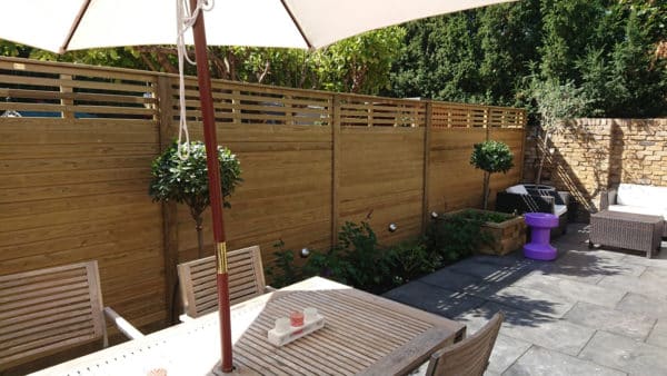 Canterbury combi fence panels garden 1