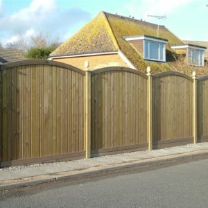 Tongue & Groove Convex Top Fence Panel