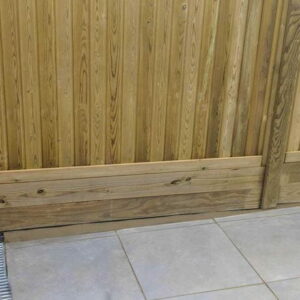 timber slotted gravel board for panel fence