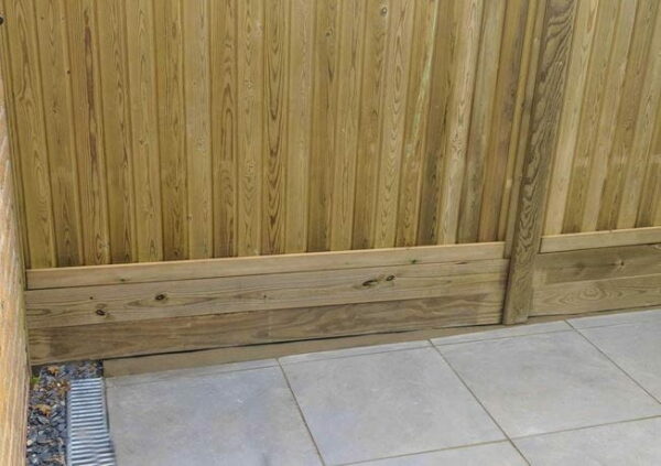 timber slotted gravel board for panel fence