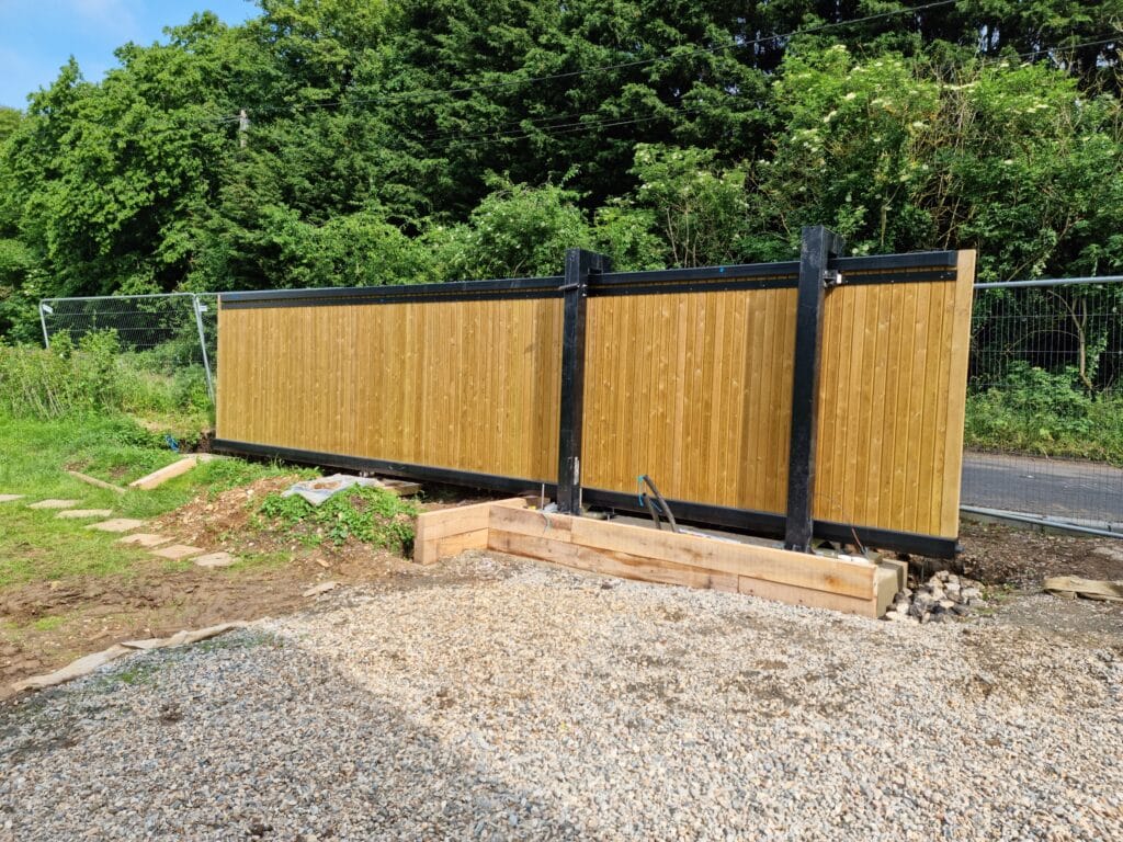 Sliding Automated gate installed Kent and folkestone fencing 