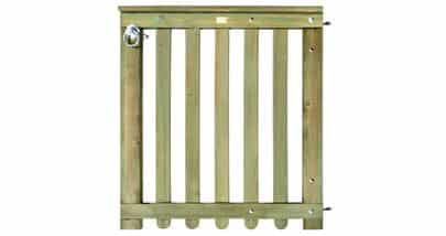 Decking balustrade gate rounded pales right hand hung