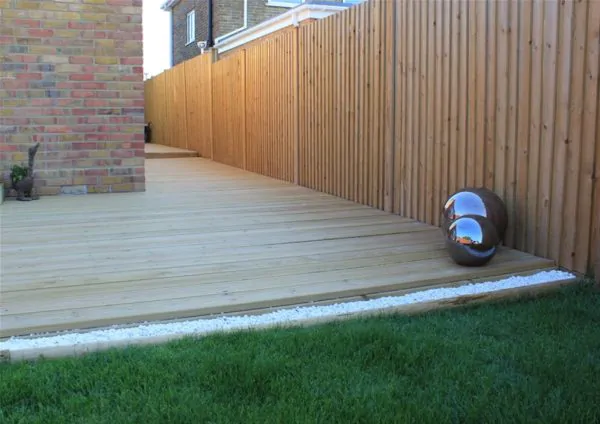 Featherboard fencing and decking installation service